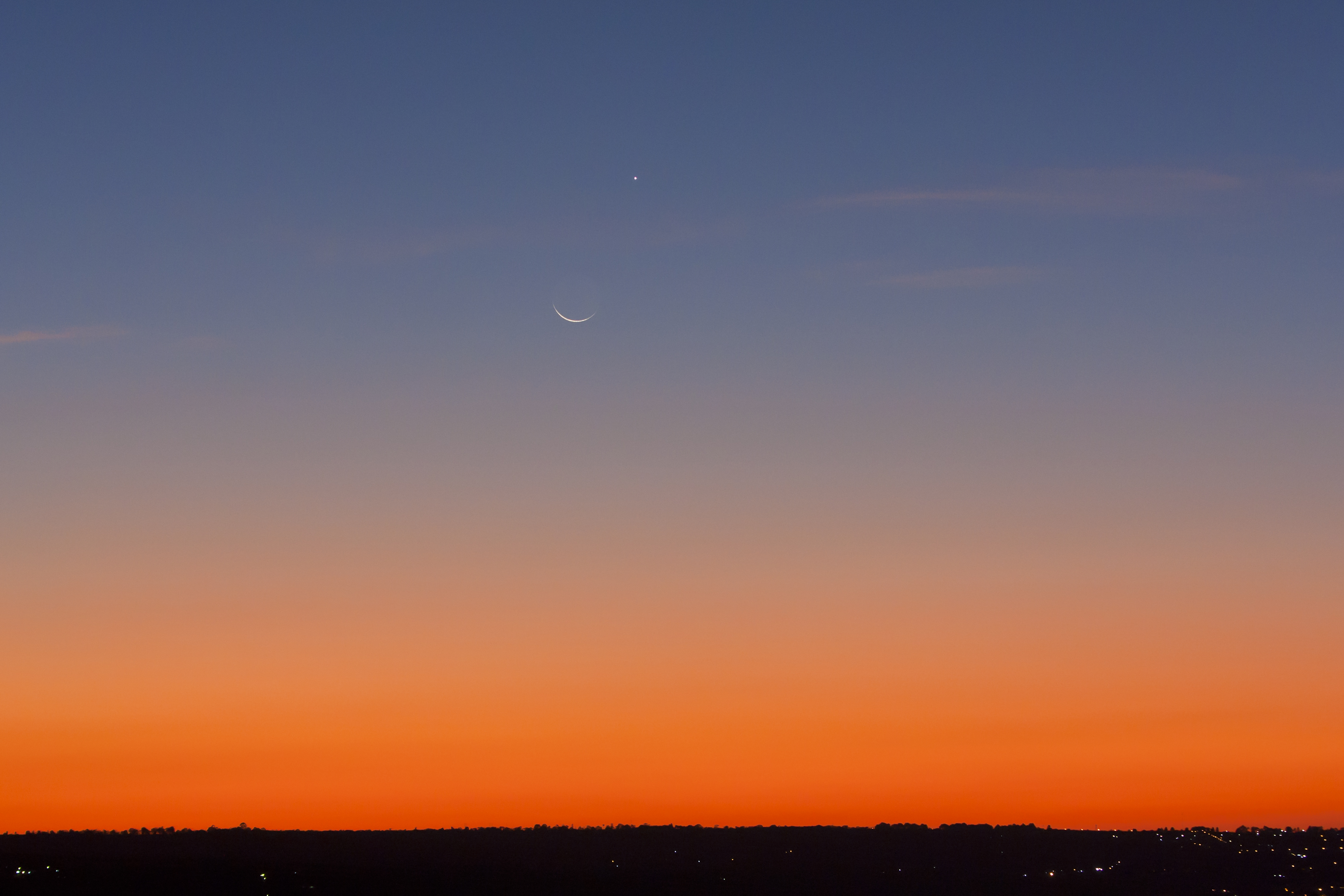 Crescent Moon next to Venus